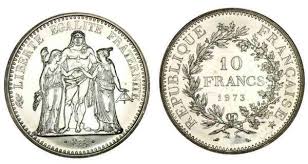 1 pièce de 10 Francs en Argent 1970 Hercule Accent 